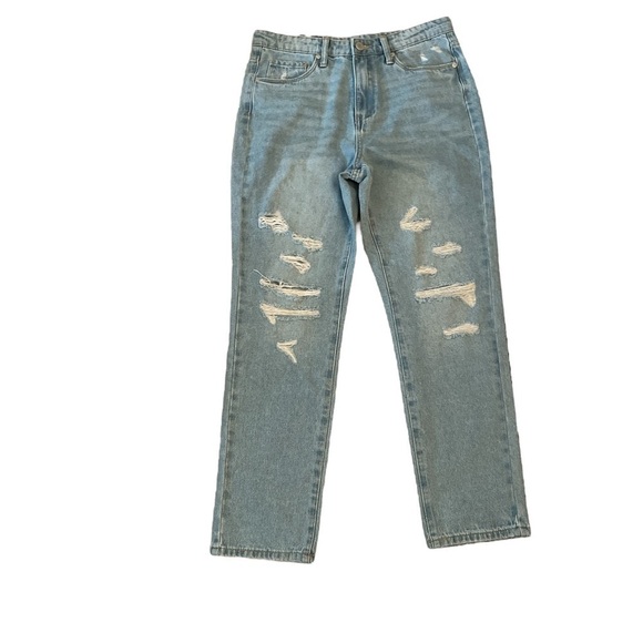 New with Tags BlankNYC Madison Ripped High Waist Crop Jeans in Hit The Road 27 - Picture 2 of 6